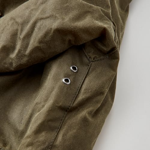 laydown detail image of Durham Re-Engineered Waxed Jacket
