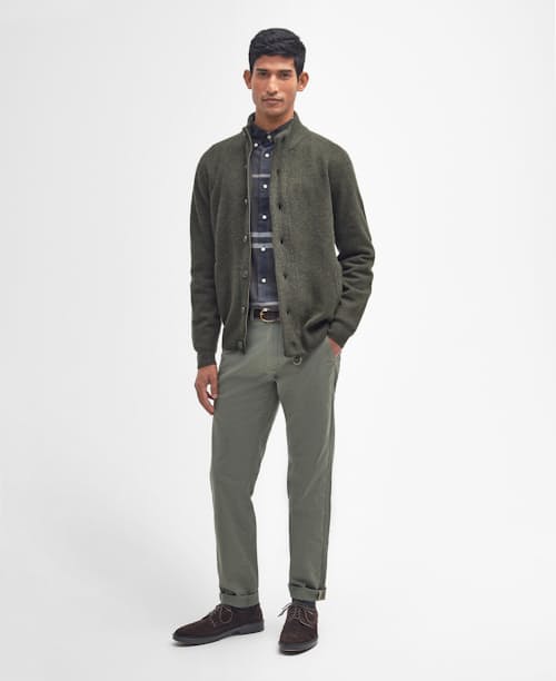 on model image of Essential Knit Cardigan Sweater Jacket