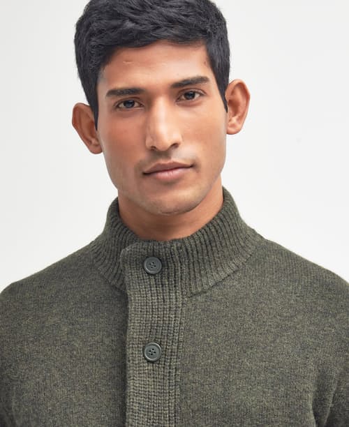 on model image of Essential Knit Cardigan Sweater Jacket