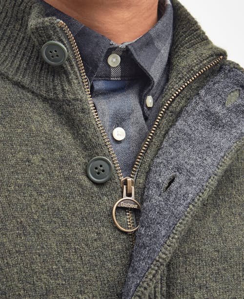 on model image of Essential Knit Cardigan Sweater Jacket