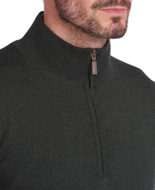 on model image of Gamlin Quarter Zip Sweater