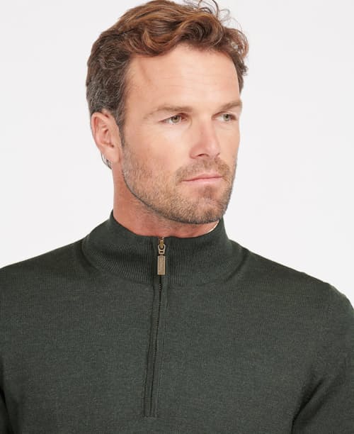 on model image of Gamlin Quarter Zip Sweater