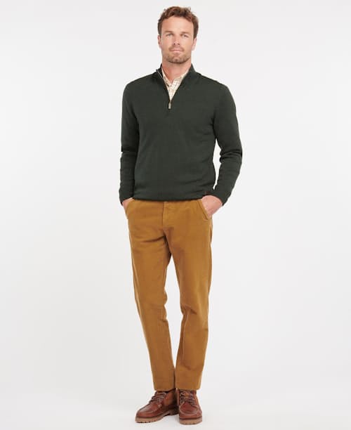 on model image of Gamlin Quarter Zip Sweater