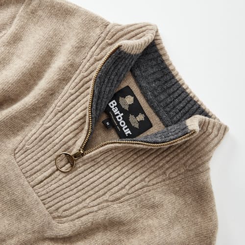 laydown detail image of Nelson Quarter Zip Sweater