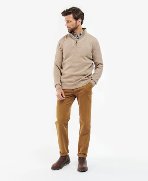 on model image of Nelson Quarter Zip Sweater