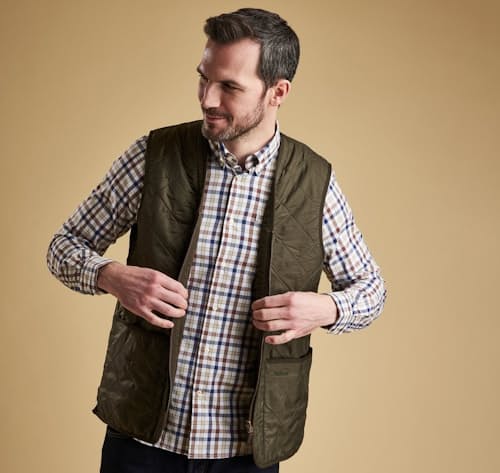 on model image of Polarquilt Liner Vest