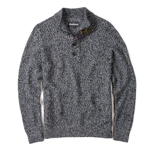 laydown image of Sid Buttoned Half Zip Sweater