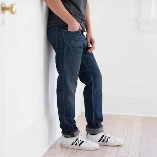 lifestyle image of Alexander Relaxed Denim Jeans