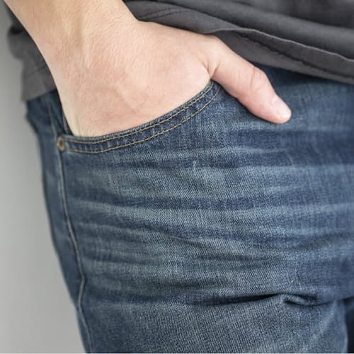 lifestyle image of Alexander Relaxed Denim Jeans