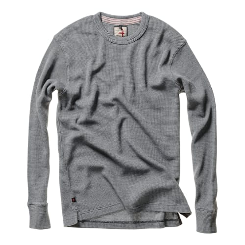 laydown image of Bi-Waffle Thermal Crew Sweatshirt