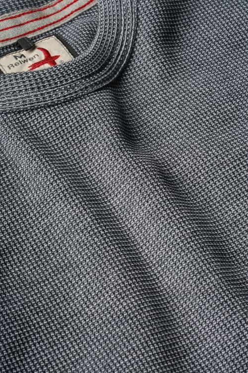 laydown detail image of Bi-Waffle Thermal Crew Sweatshirt