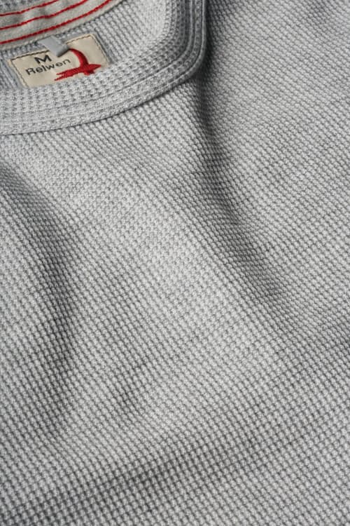 laydown detail image of Bi-Waffle Thermal Crew Sweatshirt
