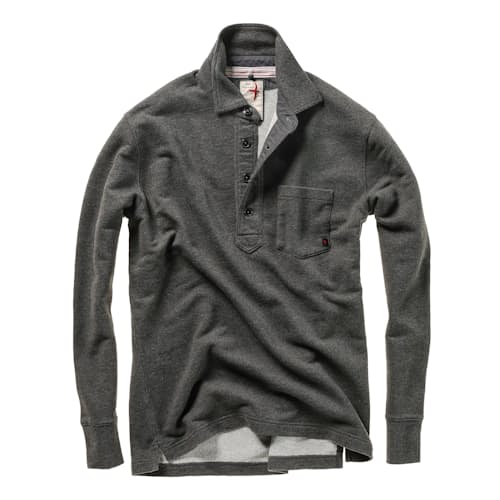 laydown image of Frenchloop Longsleeve Polo - Exclusive
