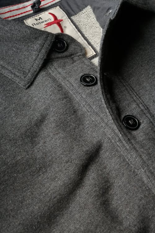 laydown detail image of Frenchloop Longsleeve Polo - Exclusive