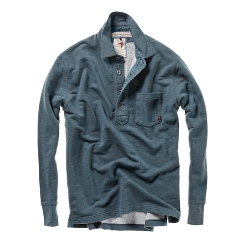 laydown image of Frenchloop Longsleeve Polo
