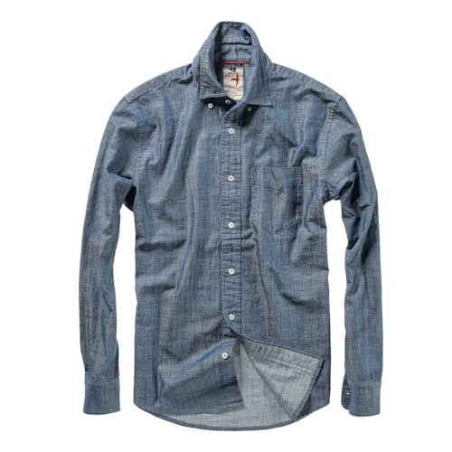 laydown image of Huntsman Blues Long Sleeve Shirt