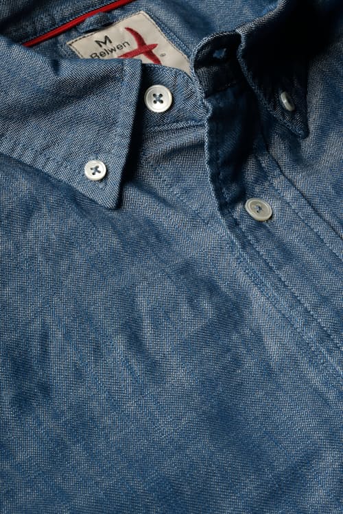 laydown detail image of Huntsman Blues Long Sleeve Shirt