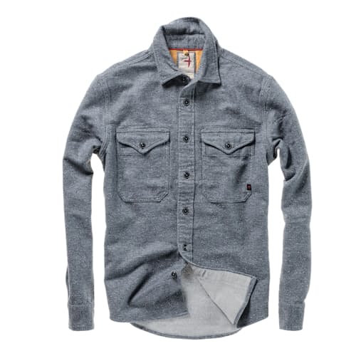 laydown image of Soft Brushed Utility Workshirt