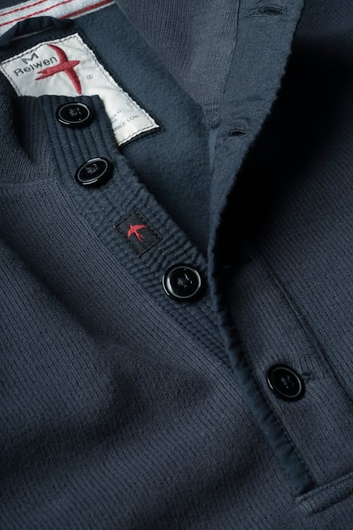 laydown detail image of French Ribbed Mock-Neck Sweater