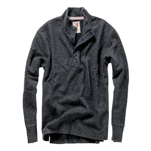 laydown image of French Ribbed Mock-Neck Sweater