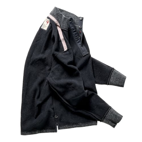 laydown image of French Ribbed Mock-Neck Sweater