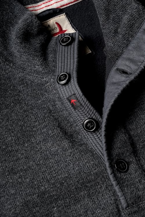 laydown detail image of French Ribbed Mock-Neck Sweater
