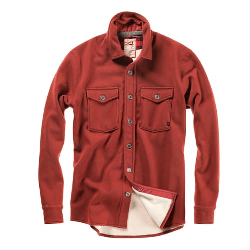 laydown image of Pique Fleece Workshirt