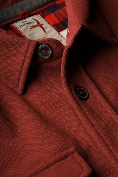 laydown detail image of Pique Fleece Workshirt