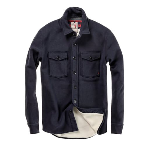 laydown image of Pique Fleece Workshirt