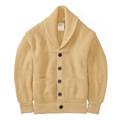 laydown image of Eiger Shawl Collar Cardigan