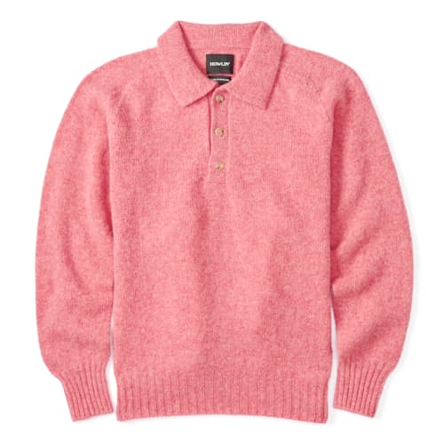 laydown image of Ghost Pressure Brushed Wool Polo
