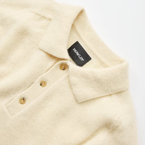 laydown detail image of Ghost Pressure Brushed Wool Polo