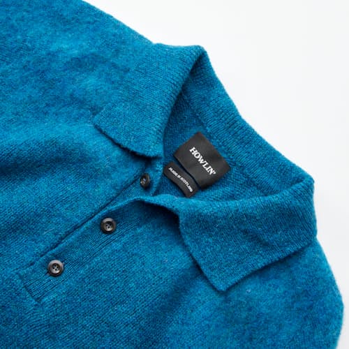laydown detail image of Ghost Pressure Brushed Wool Polo