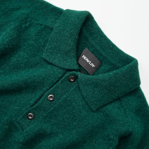 laydown detail image of Ghost Pressure Brushed Wool Polo
