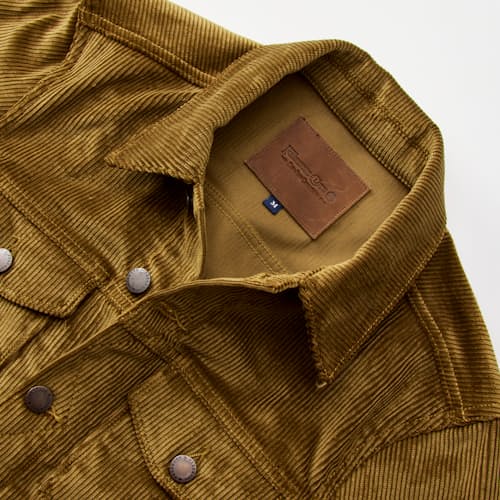 laydown detail image of CD-1 Corduroy Trucker Jacket