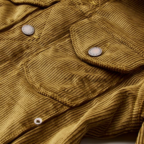laydown detail image of CD-1 Corduroy Trucker Jacket
