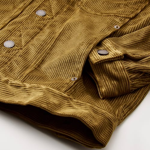 laydown detail image of CD-1 Corduroy Trucker Jacket