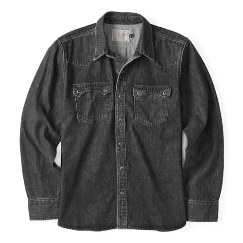 laydown image of Modern Western Denim Shirt
