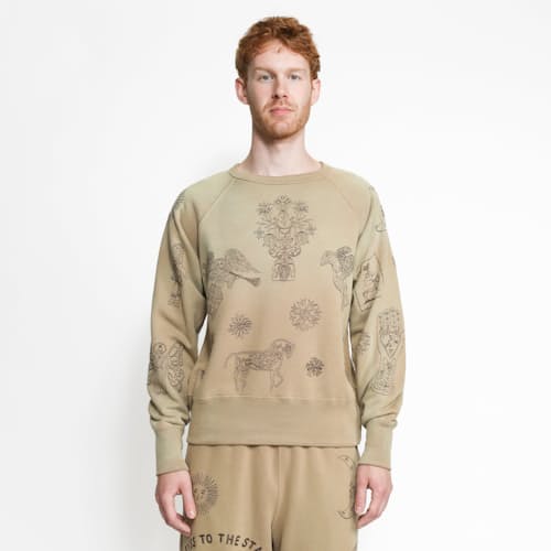 on model image of Wilson Crewneck