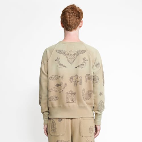 on model image of Wilson Crewneck