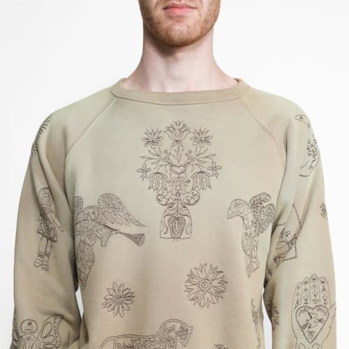 on model image of Wilson Crewneck