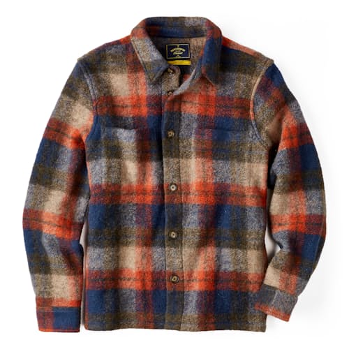 laydown image of Parker Wool Fleece Overshirt