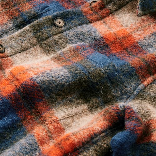 laydown detail image of Parker Wool Fleece Overshirt