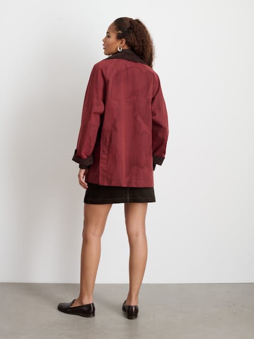 on model image of Women's Waxed Cotton Madison Jacket