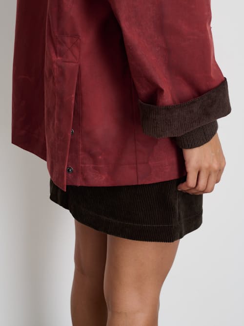 on model image of Women's Waxed Cotton Madison Jacket