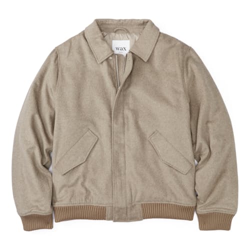 laydown image of Knoll Melton Wool Bomber Jacket