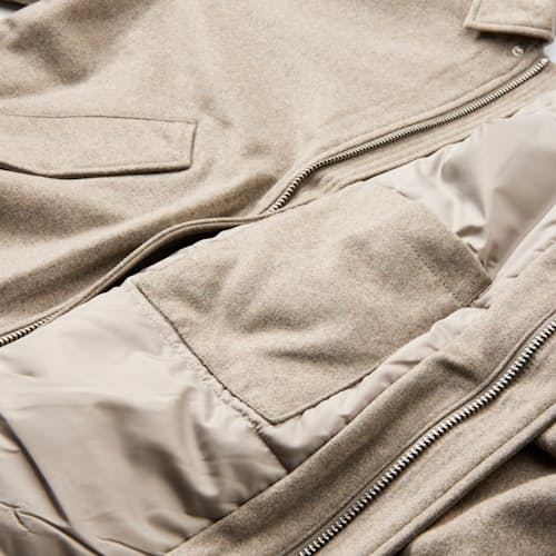 laydown detail image of Knoll Melton Wool Bomber Jacket