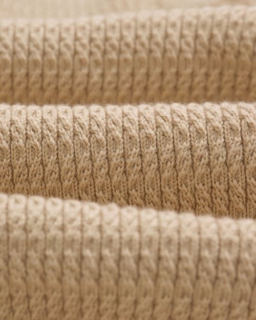 laydown detail image of Tristan Cable Stitch Sweater Polo