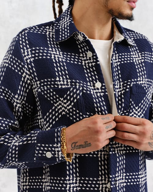 on model image of Whiting Overshirt