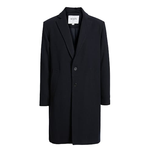 laydown image of Sasso Wool Twill Topcoat